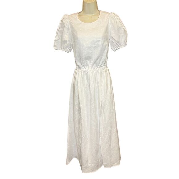 Reformation Anneliese Linen Midi Dress in 100% Linen NWT Size 4 - Picture 3 of 7